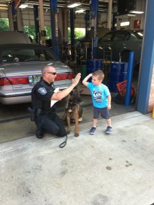 Elizabeth Auto Care Hot Dog Day 2016 Event with Canine Officer 'Eli'