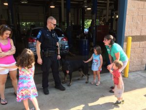 Elizabeth Auto Care Hot Dogs For Police Dogs 2015 with Canine Officer 'Ryker'